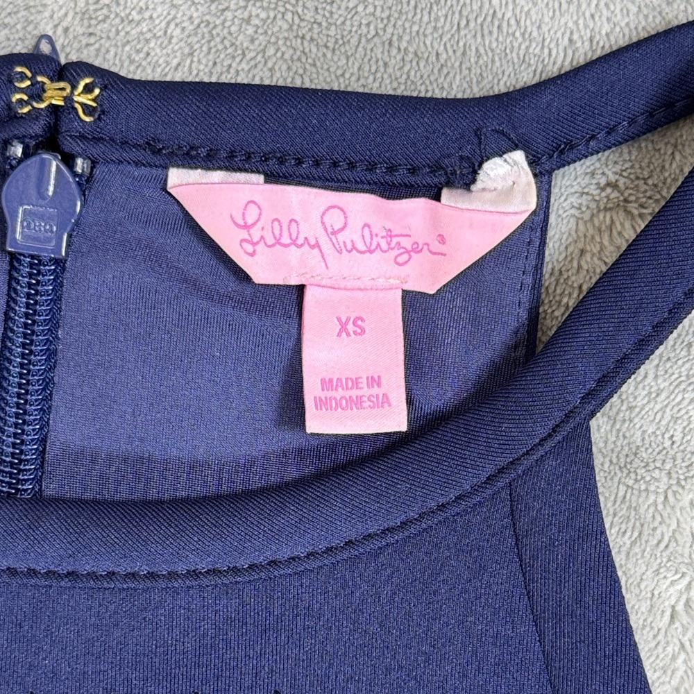 Lilly Pulitzer Deep Blue Dress, size XS - Picture 2 of 7